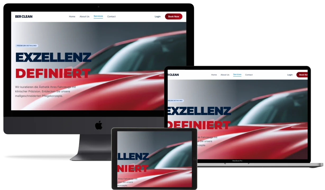 SEO-optimiertes Webdesign für mobile Fahrzeugpflege